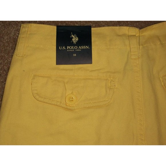 USPA US Polo Association Boys Yellow Golf Shorts Size 12 - Picture 6 of 6